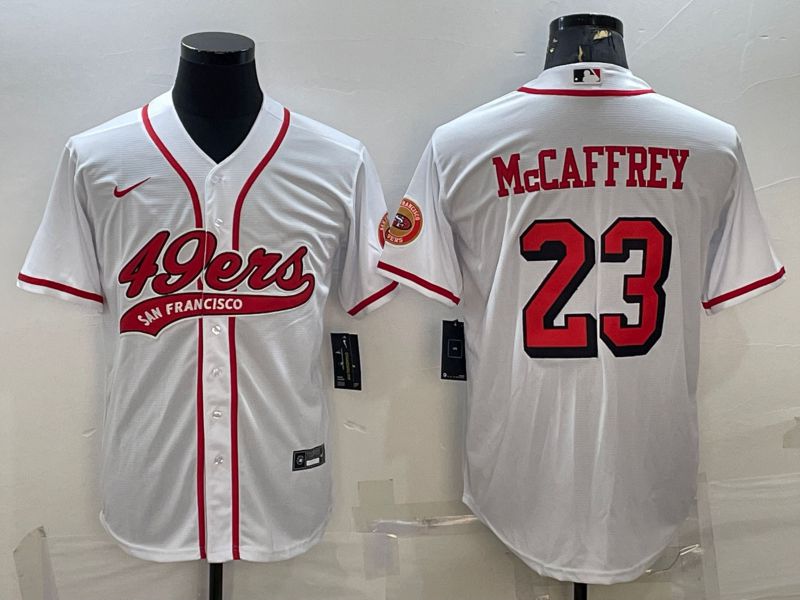Men San Francisco 49ers #23 Mccaffrey White 2022 Nike Co branded NFL Jerseys